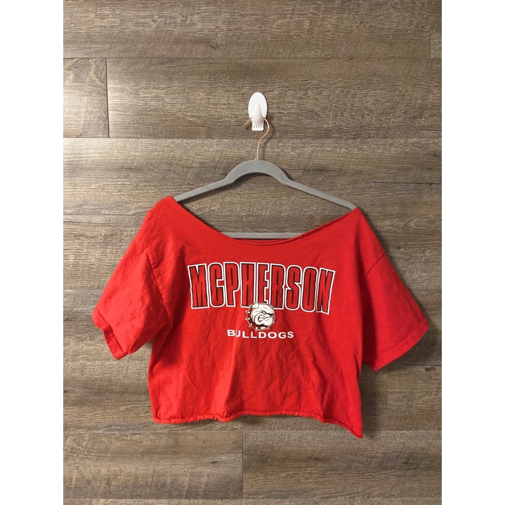 Cropped and Cut McPherson College Tee ✨